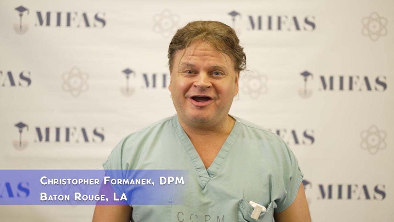 Dr. Christopher Formanek, video testimonial