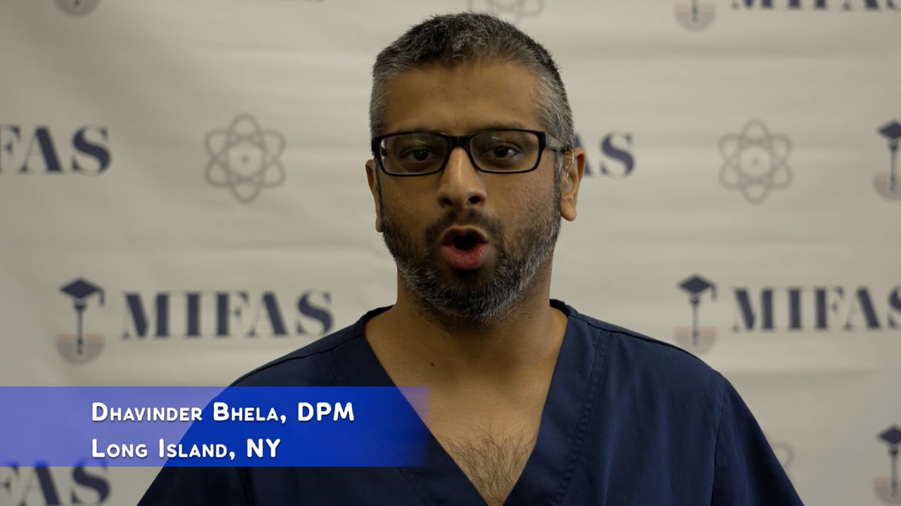 Dr. Dhavinder Bhela, video testimonial
